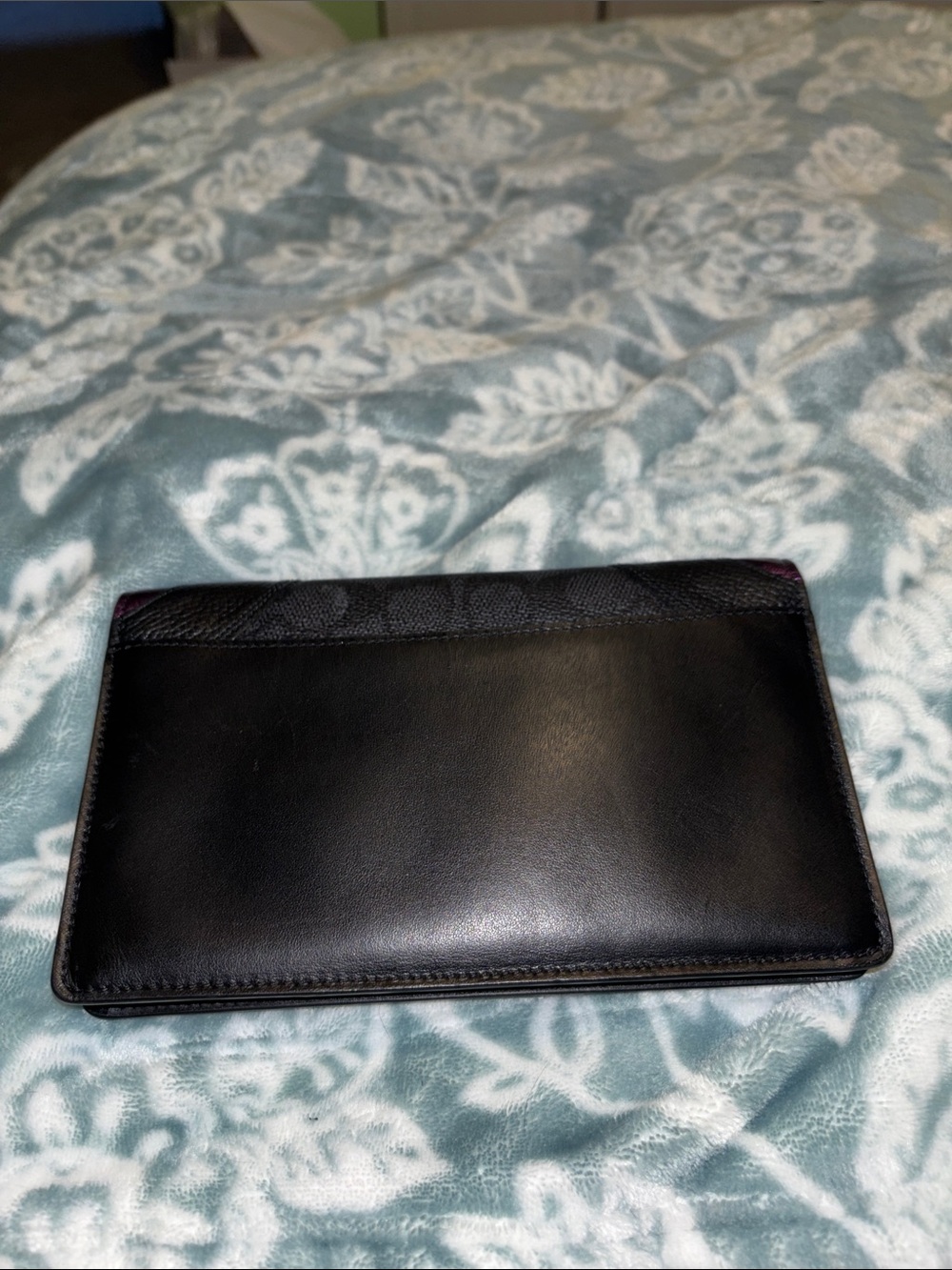 Coach Black Leather Clutch with Metallic Purple Panels - Picture 6 of 11